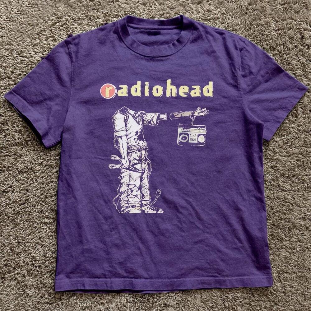 Purple Radiohead Band Tee